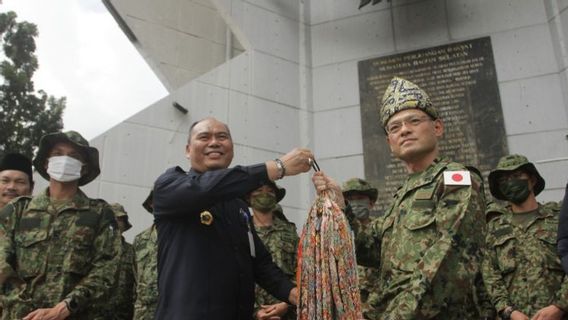 Dipimpin Kolonel Junichi Fuoko, Pasukan Tentara Jepang Kunjungi Monpera di Palembang