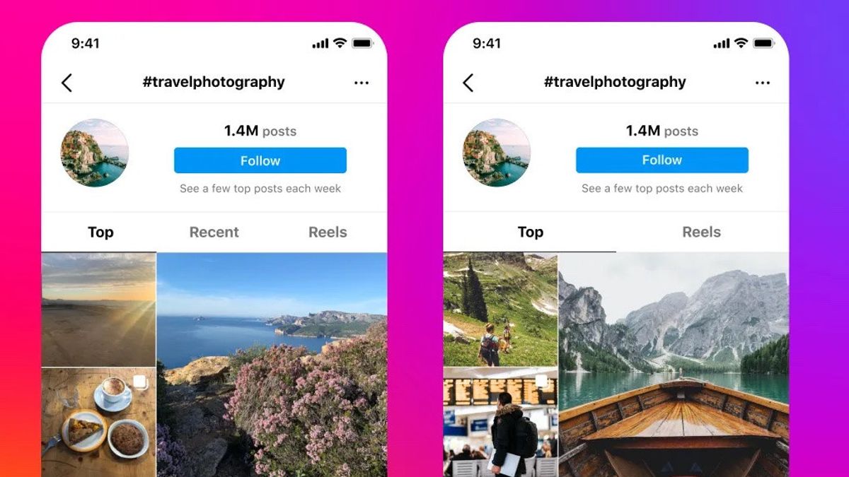 Instagram Remove Recent Tab From Hashtag Page, Why?
