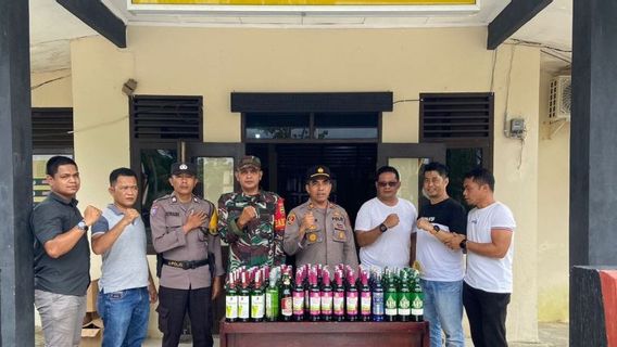 The Pasbar Police Joint Team Secures 60 Liters Of Liquor Types Of Tuak Ahead Of The New Year 2024