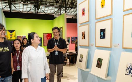 Kunjungi ARTJOG 2024, Puan Bangga Lihat Karya Seniman Cilik