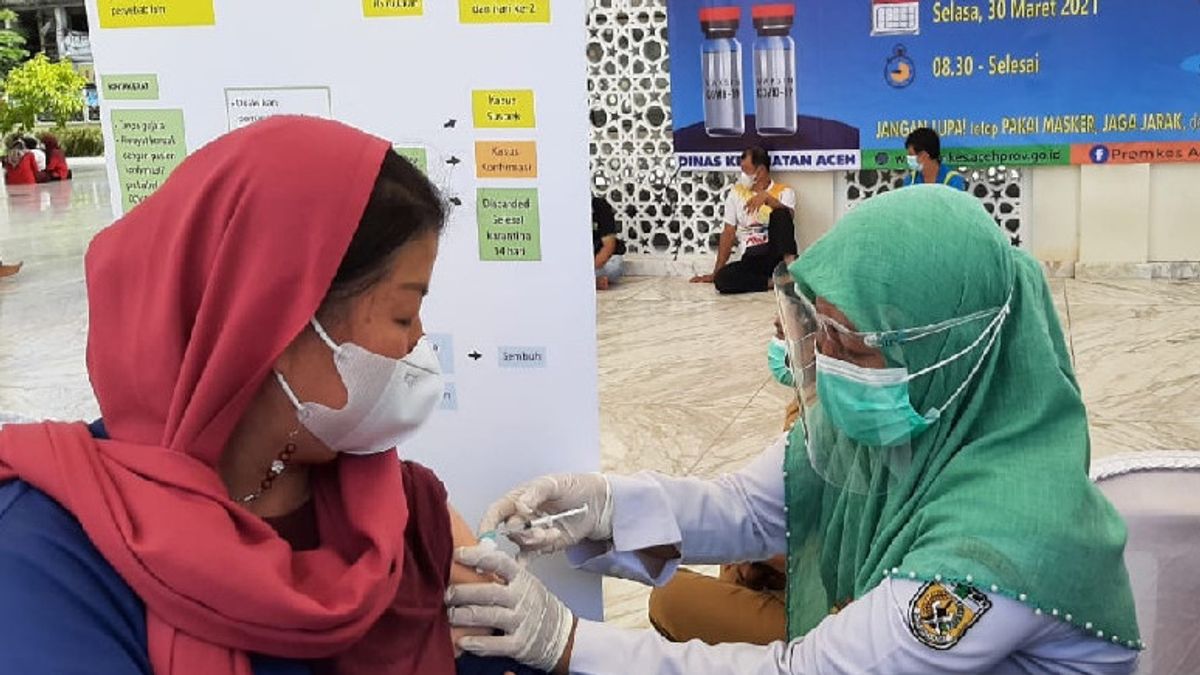 Seulement 772 Personnes Sur 16 134 Personnes âgées Et Emaks à Aceh Vaccinées Par COVID-19