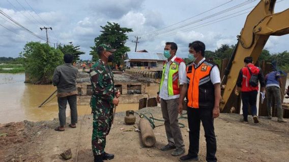 Jembatan Darurat Mataraman yang Ditinjau Jokowi karena Putus, Ditarget Bisa Digunakan Hari Ini