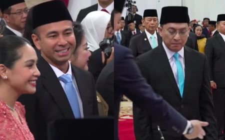 Dilantik Jadi Staf Khusus Presiden, Raffi Ahmad dan Yovie Widianto Gagah Pakai Jas Berdasi Biru