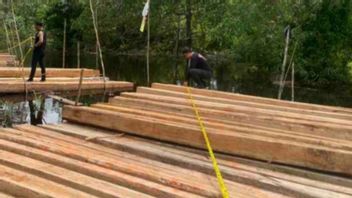 Polres Meranti Riau Sita 8 Ton Kayu Hasil Pembalakan Liar