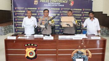 Polisi Duga Senpi Laras Panjang dan Pendek yang Ditemukan Warga di Kebun Sisa Konflik Aceh