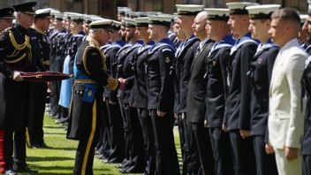 King Charles III Distributes Medal Awards To Seafarers On Duty At Queen Elizabeth II Cemetery