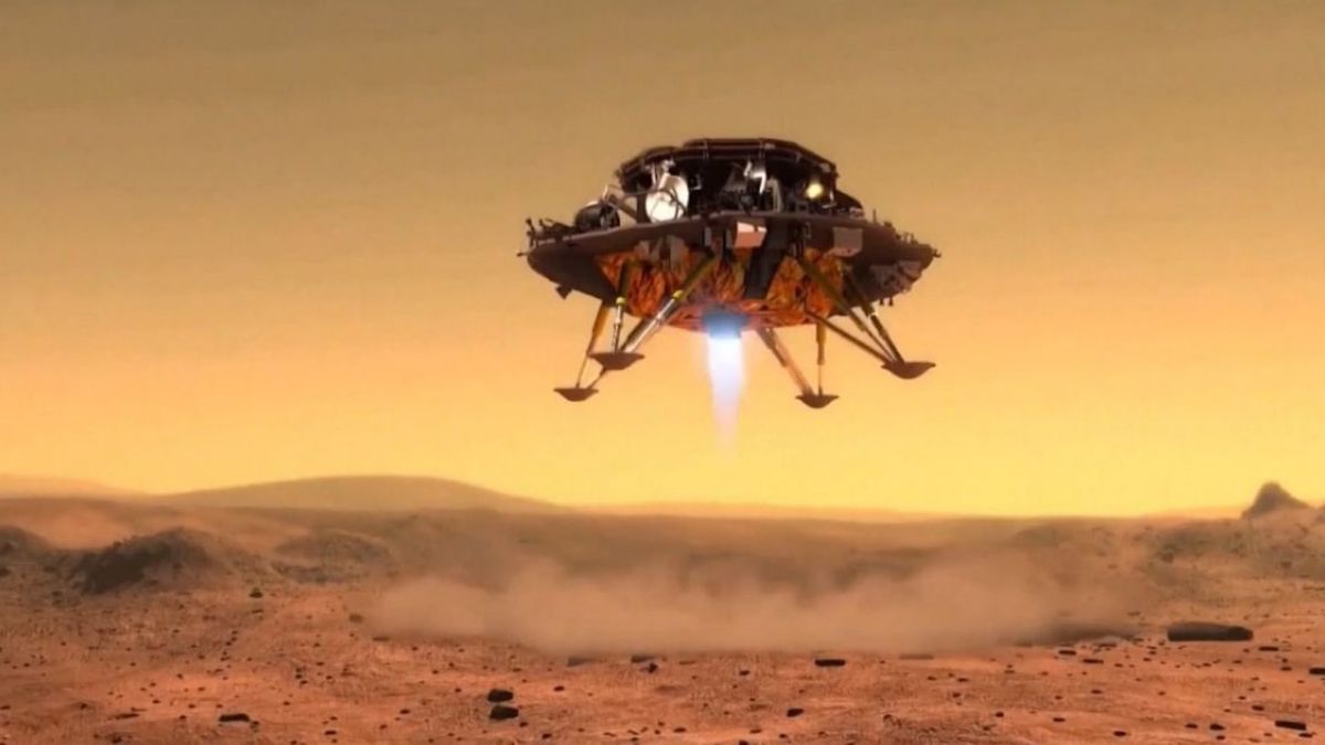Zhurong Rover Robot Effectue Sa Première Exploration Sur Mars