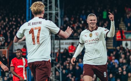 Pesta Lima Gol Erling Haaland, Man City Singkirkan Luton di Piala FA