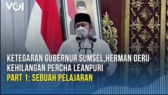 VIDÉO: L’obstination Du Gouverneur De Sumatra Du Sud, Herman Deru, Perd Percha Leanpuri Partie 1: Une Leçon