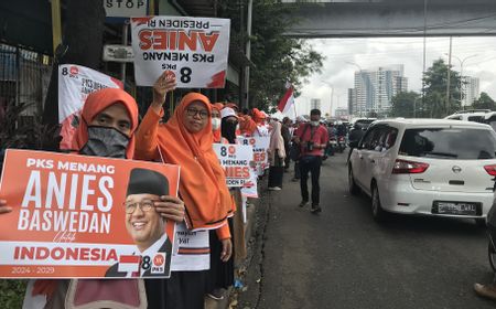 Sambut Anies Baswedan, Ratusan Kader PKS Berjejer di Jalan Simatupang