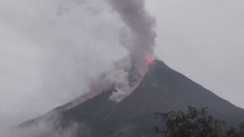 北苏拉威西岛卡兰奇唐山的熔岩下降活动仍然很高