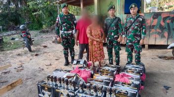 Pamtas Yonarmed 11 Kostrad Task Force挫败了480 Kaleng Miras Malaysia的走私