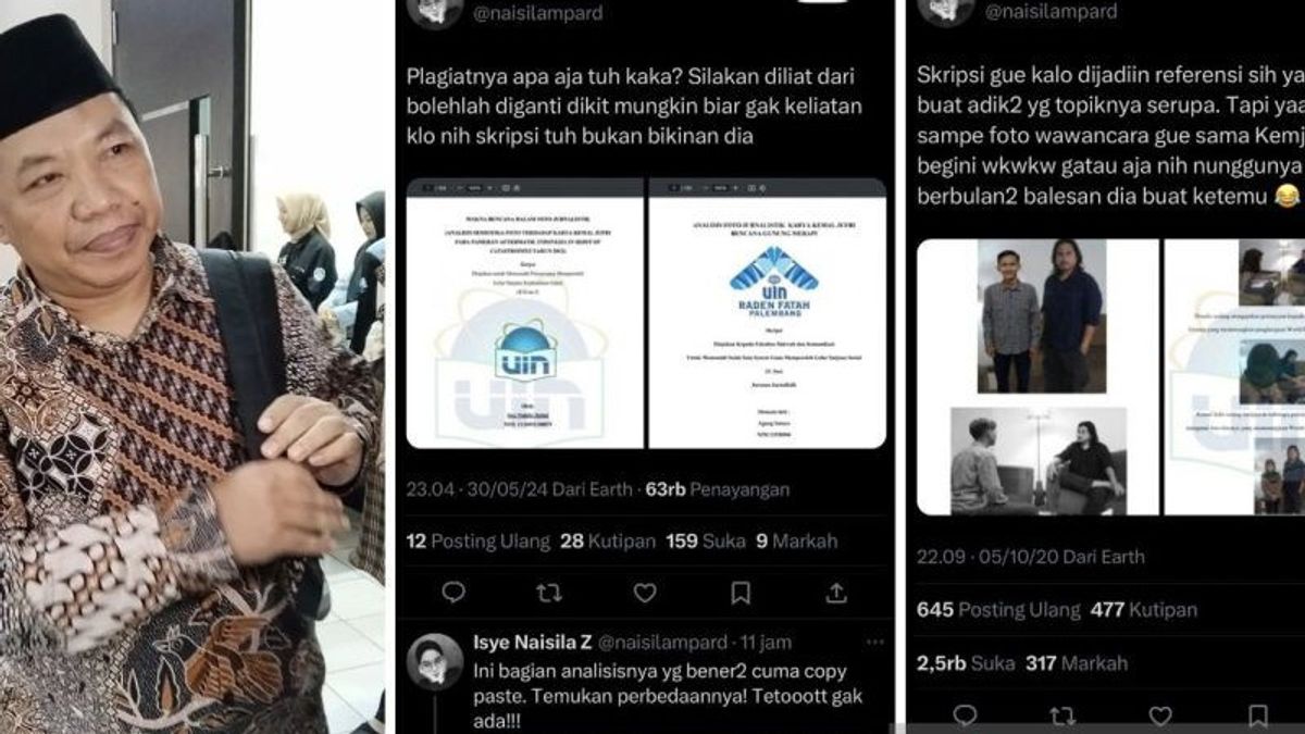 Beaucoup dans X concernant le plagiat de thèse, UIN Palembang admet n’avoir pas reçu de rapports