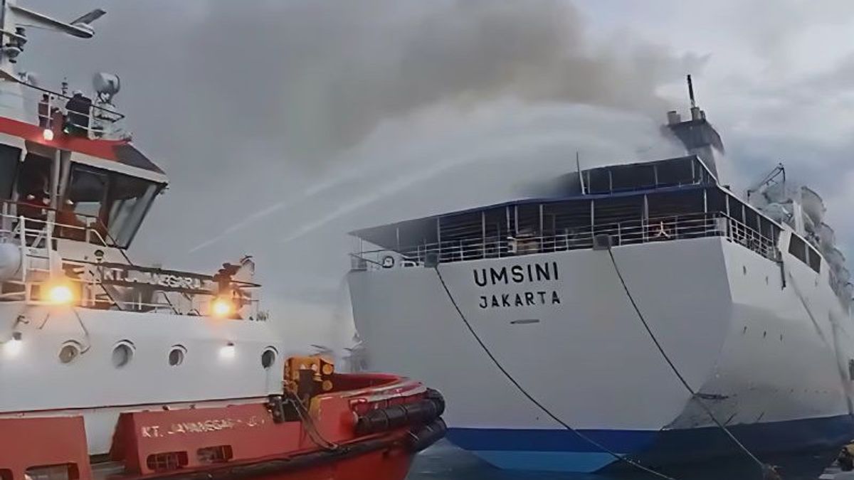 KM Umsini Fires, A Number Of Delayed Ships Deployed For Extinguishing