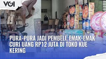 VIDEO: Pura-Pura Jadi Pembeli, Emak-Emak Curi Uang Rp12 Juta di Toko Kue Kering