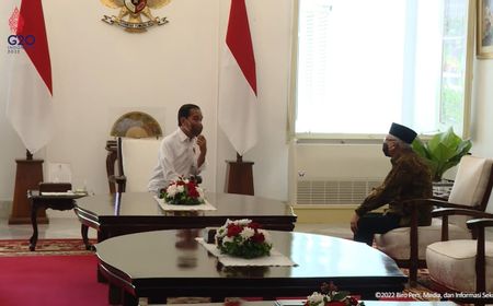 Ma'ruf Amin Temui Jokowi di Istana Merdeka, Halalbihalal Sambil Berbincang Ringan