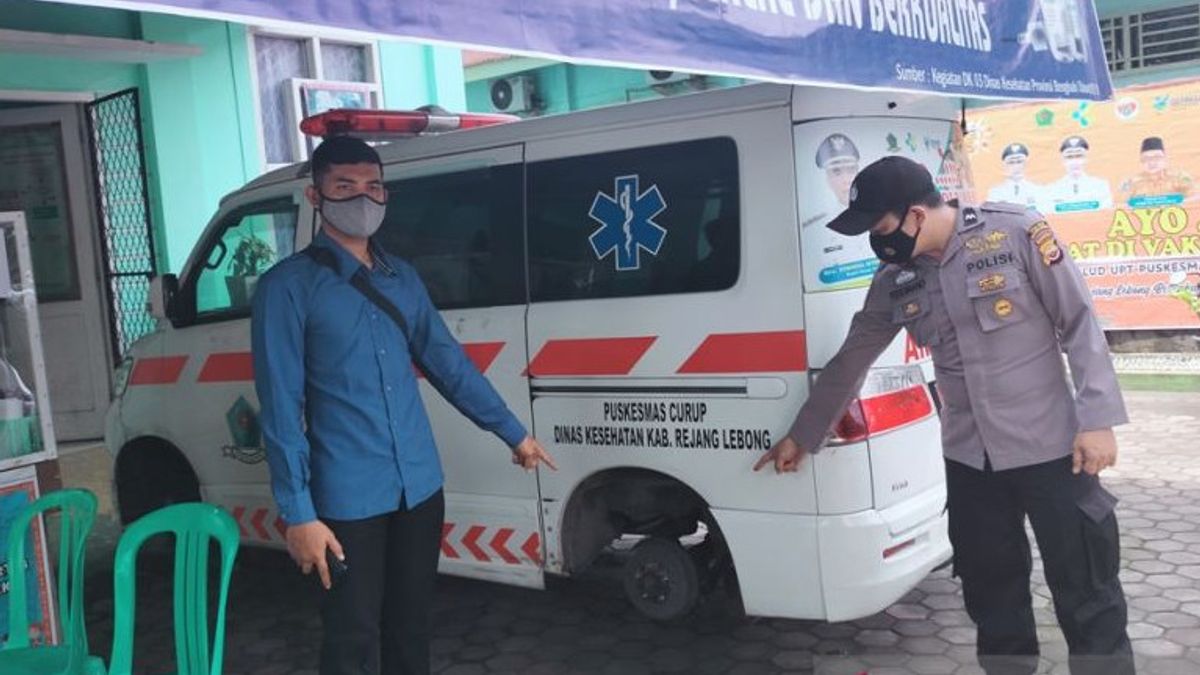 4 Ambulance Car Tires Curup Bengkulu Health Center Stolen By Thieves, Police Intervene