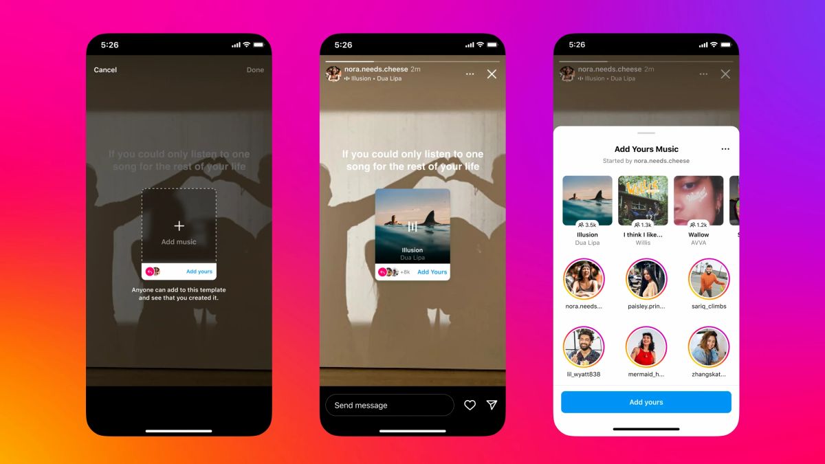 Instagram Add Yours Stickers Can Now Share Songs