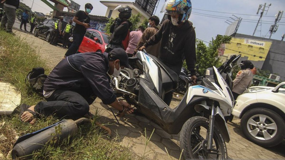 Kandangkan 22 Motor, Polres Sukabumi Perbolehkan Ditangkap Jika Peletahan Knalpot Brong Jadi Standard