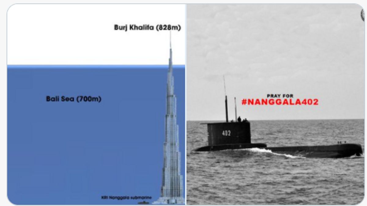 Position Of KRI Nanggala-402 Equivalent To Burj Khalifa, Warganet: Can't Imagine How Deeply