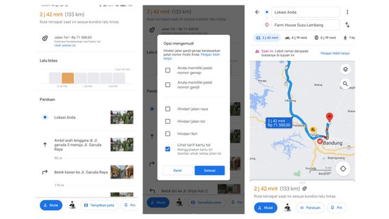 Sekarang Anda Bisa Melihat Estimasi Harga Tol Sebelum Memulai Perjalanan di Google Maps