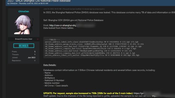 Peretasan Terbesar dalam Sejarah Internet, 1 Miliar Data Penduduk China Bocor!
