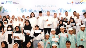 Tebar Berkah Ramadan 1445 H, Bank Mandiri Santuni 100 Anak Yatim和Duafa di Jakarta Pusat
