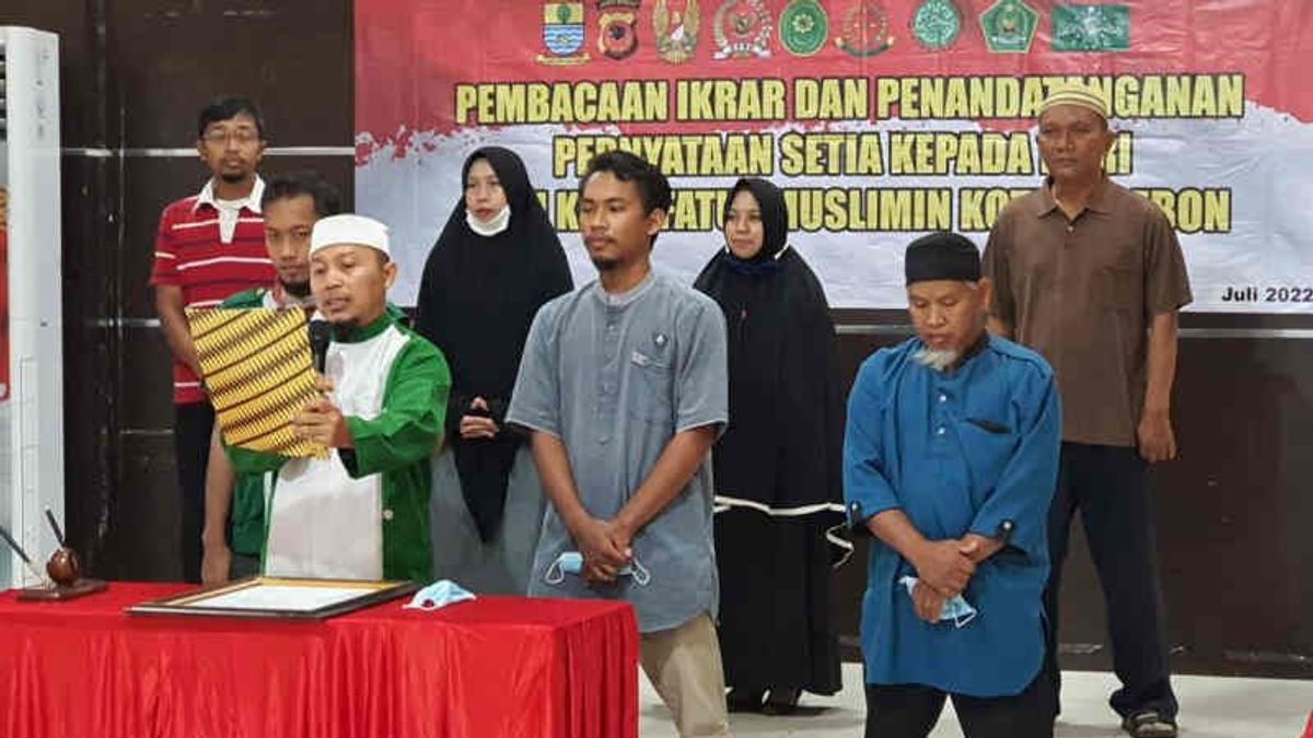 15 Followers Of The Khilafatul Muslimin Cirebon Pledge Loyalty To The Republic Of Indonesia
