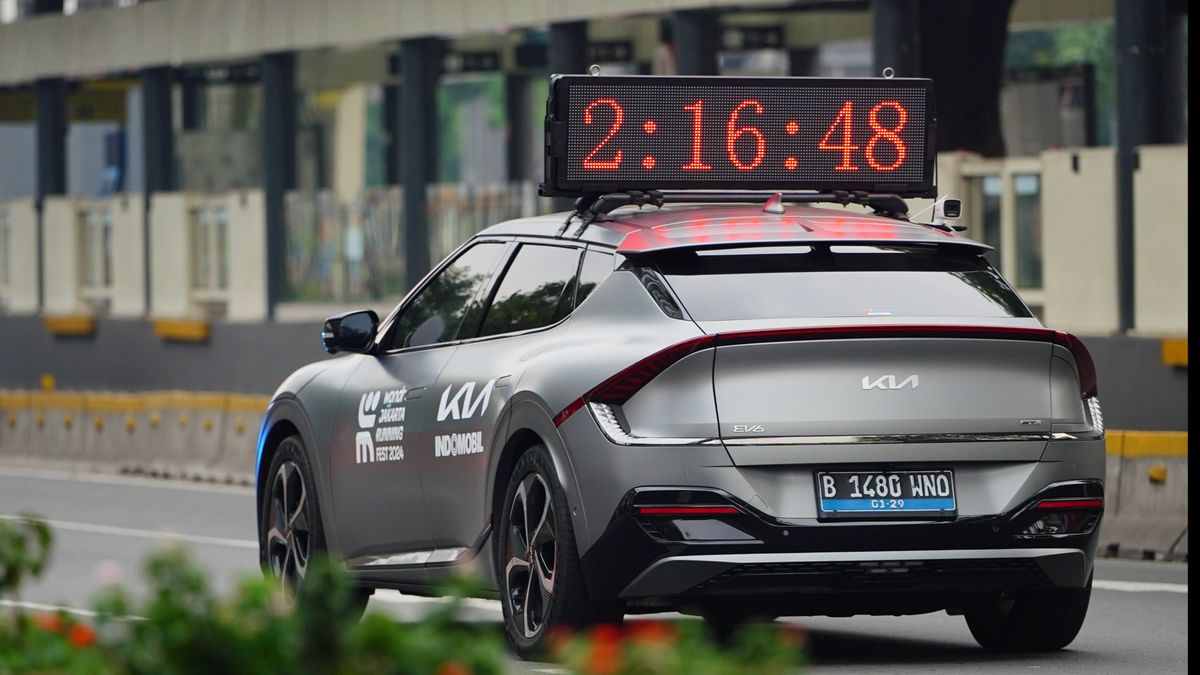 Deux modèles de voitures électriques de Kia devient une voiture officielle, succès Ajang wondr Jakarta Running festival 2024