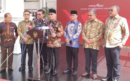 Jokowi dan Pimpinan MPR Bahas HUT ke-79 RI di Istana