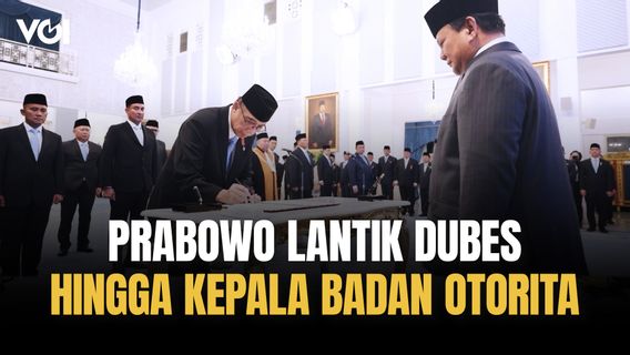 List Of Ambassadors To A Number Of Countries, Head Of The Authority, And Deputy Chairperson Of The Supreme Court Inaugurated By Prabowo