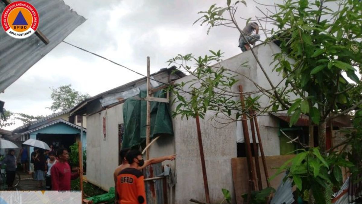 BPBD：坤甸的20所房屋被龙卷风破坏