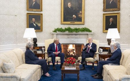 Sambut Trump di Gedung Putih, Presiden Biden: Kami Berharap Transisi yang Baik, Selamat Datang Kembali