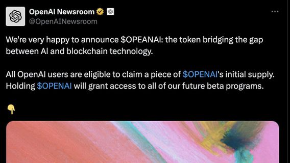 Hati-hati! Akun X Pers OpenAI Diretas, Promosikan Token Kripto Fiktif