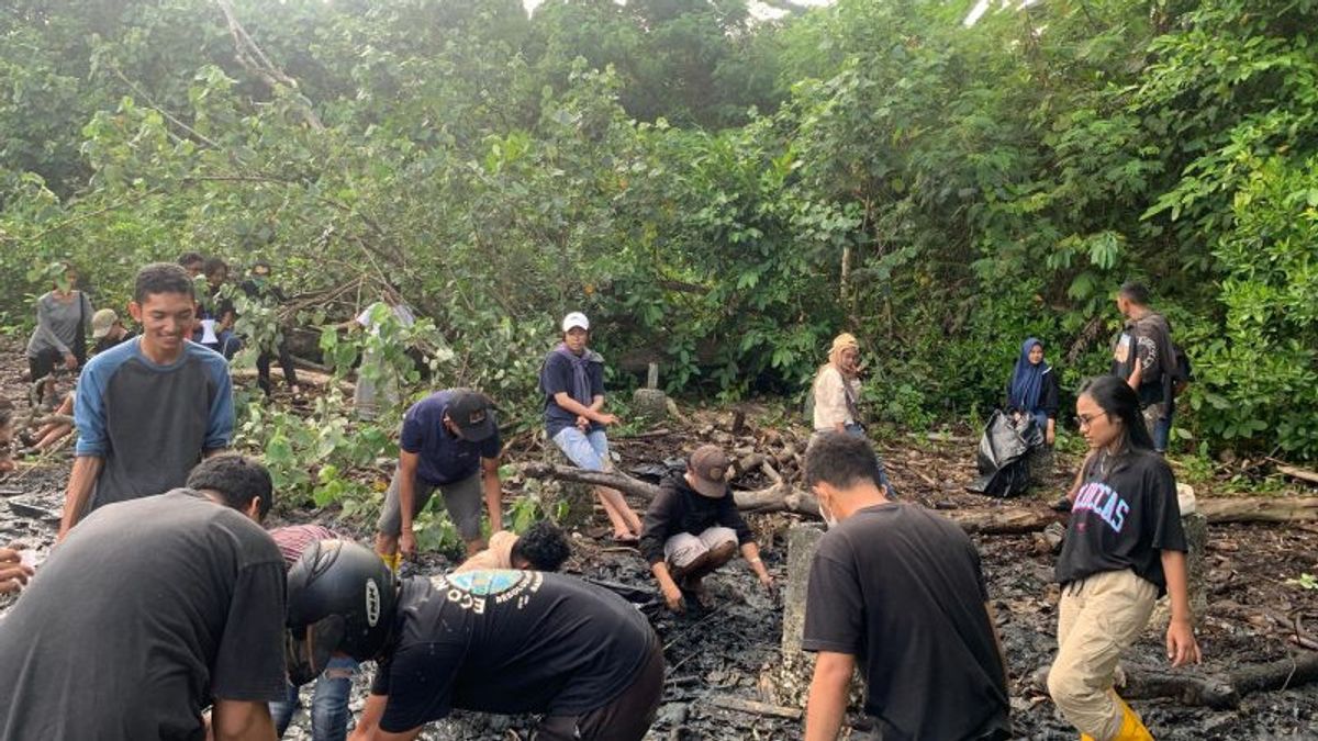 Robbers Of Teens Back Contributing To Cleanliness, This Time In Ambon Transport 2 Tons Of Garbage From The Beach