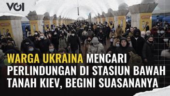 VIDEO: Warga Ukraina mencari Perlindungan di Stasiun Bawah Tanah Kiev, Begini Suasananya