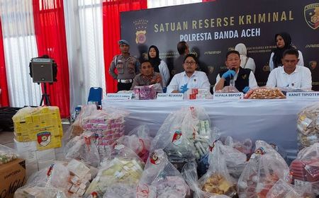 Polisi dan BBPOM Sita 92 Produk Kosmetik Ilegal Mengandung Merkuri di Aceh