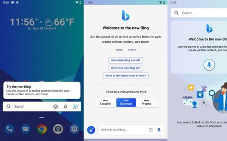 Microsoft Integrasikan Bing Chat di Launcher untuk Android