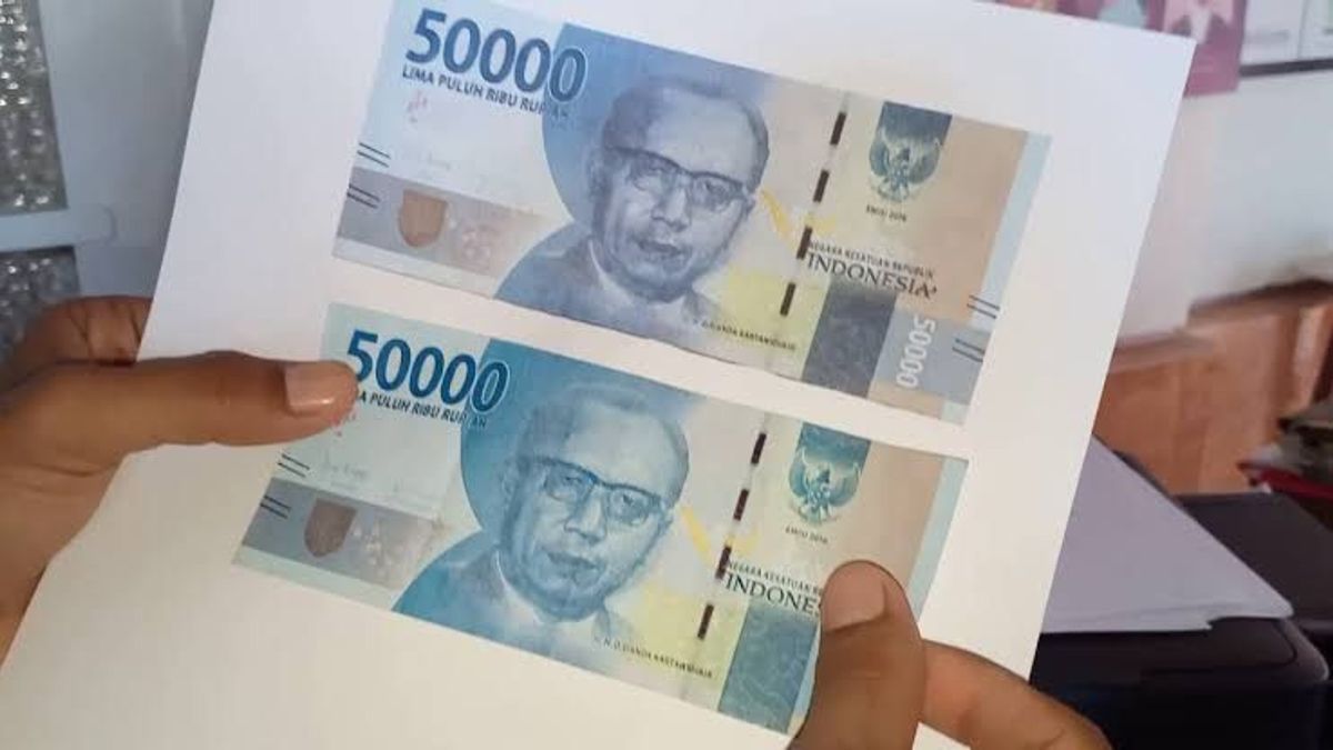 偽造金を使って頻繁に買い物をキャッチ, 警察によって逮捕されたベカシのIRT, 62 Rp50千ノートが押収