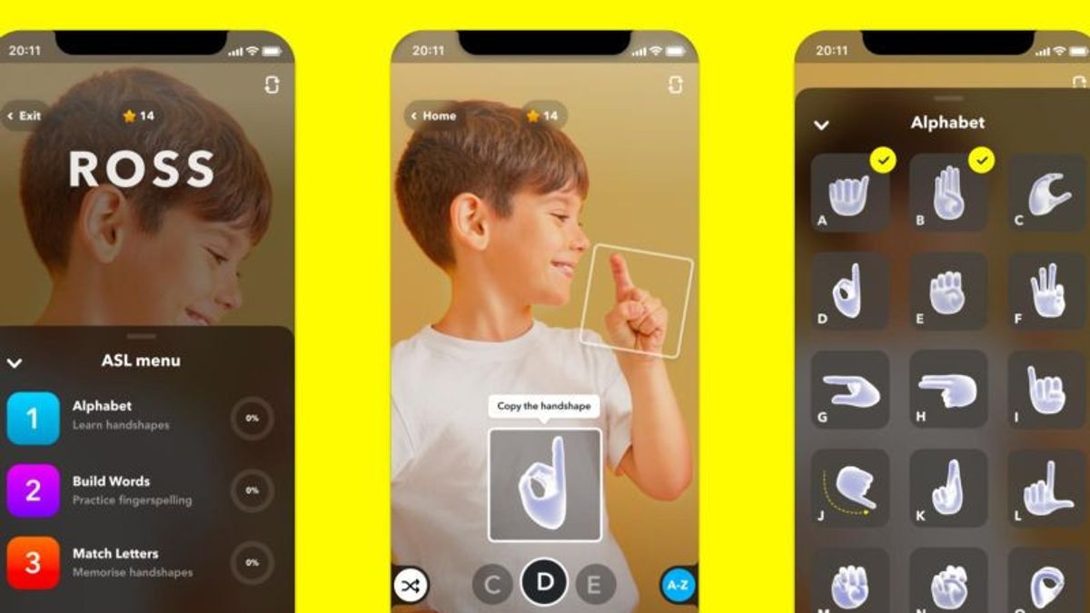 Snapchat新增特殊过滤器，邀请用户学习语言术语，对聋哑人非常有用