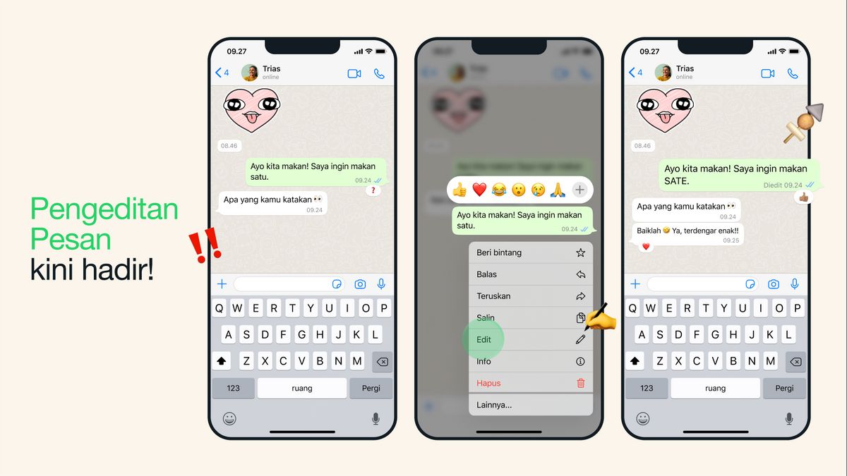 Hooray! WhatsApp Now Allows Users To Edit Messages That Have Been Sent