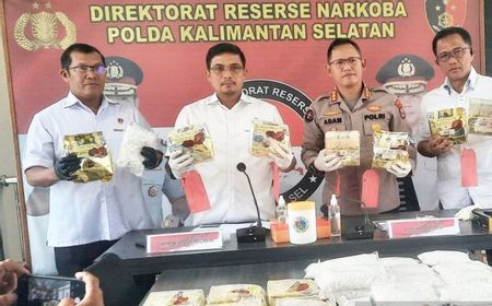 Polda Kalsel Bongkar Kasus Pengiriman Sabu 20 Kg Jaringan Fredy Pratama, 5 Pelaku Ditangkap