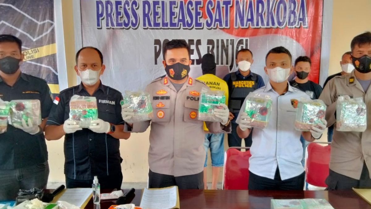 Ungkap Peredaran 13 Kg Sabu, Polres Binjai Tahan Warga Aceh yang Jadi Tersangka