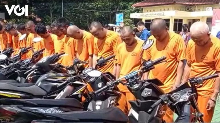 33 Vehicles Confiscated From 14 Suspects Of Theft In Sukabumi 