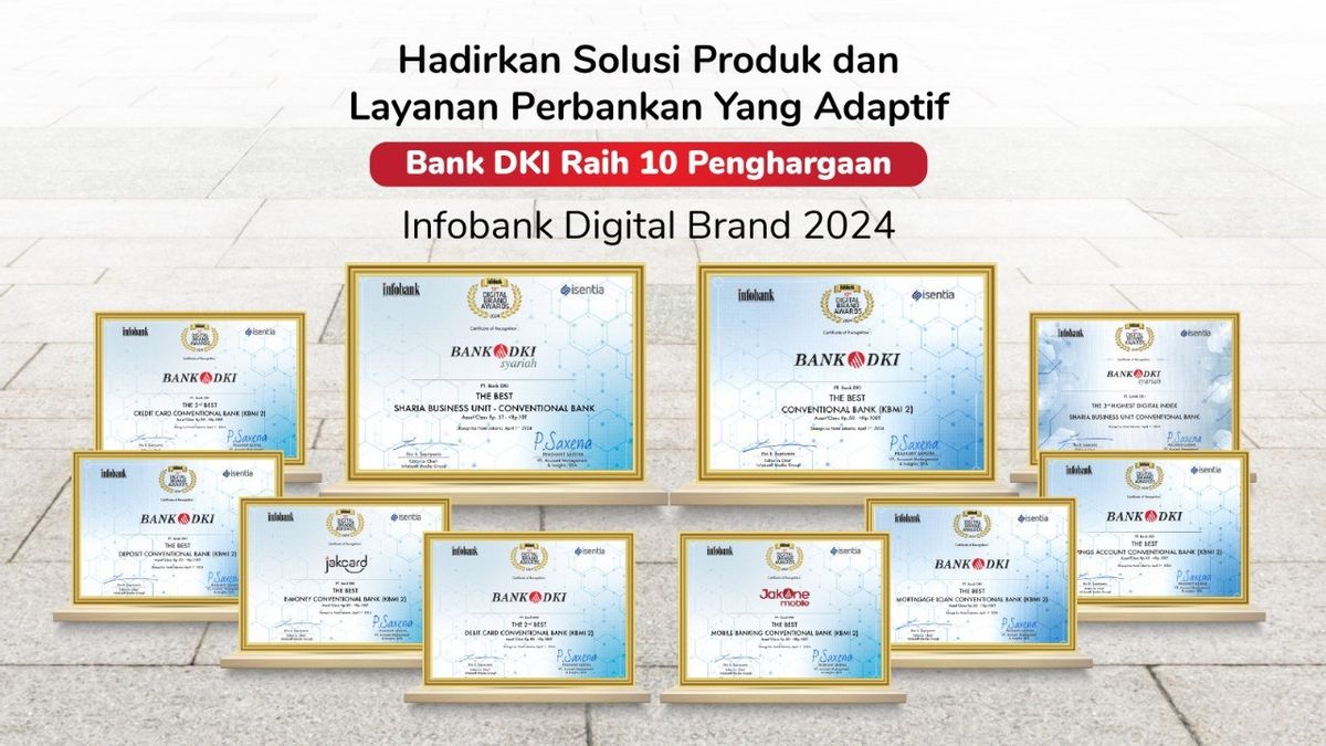  Bank DKI Raih 10 Penghargaan Infobank Digital Brand 2024