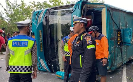 Polres Bantul Sebut 3 Penumpang Tewas Imbas Bus Terguling di Bukit Bego