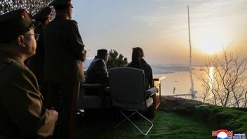 金正恩和女儿监视朝鲜的Hwasong-11火箭弹道试验