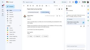 in intégration Gemini : Gmail peut désormais ajouter des calendriers automatiques au calendrier