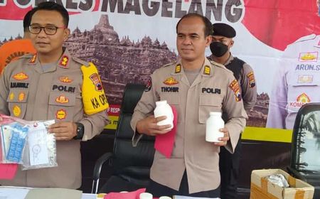 Pemuda 20 Tahun Ditangkap Polres Magelang karena Memiliki Ribuan Pil Sapi yang Dibeli Secara Daring