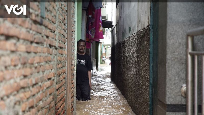 Kali Ciliwung Meluap, Permukiman Kebon Pala Jaktim Banjir